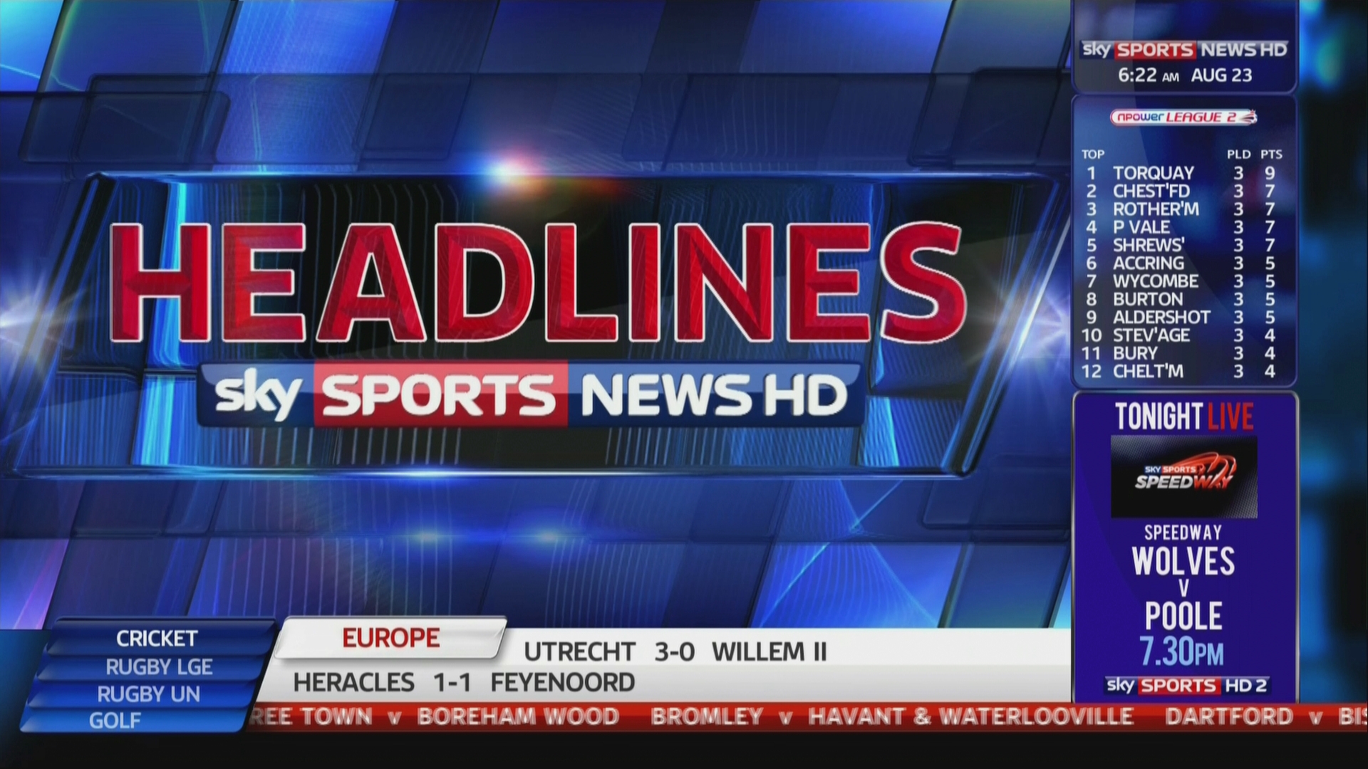 Sky Sports News HD: Now widescreen and HD! - Page 7 - TV Forum1920 x 1080